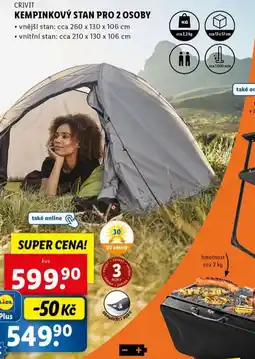 Lidl Kempinkový stan pro 2 osoby nabídka