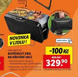 Lidl Kufříkový gril na dřevěné uhlí nabídka