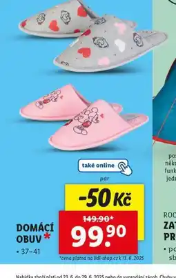 Lidl Domácí obuv nabídka