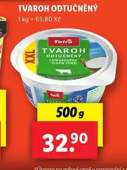 Lidl Tvaroh odtučněný nabídka