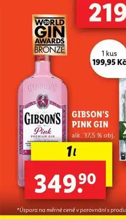 Lidl Gibson's gin nabídka