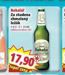 Norma Bakalář za studena chmelený ležák nabídka