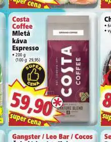 Norma Costa coffee mletá káva espresso nabídka