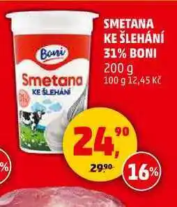 Penny Market SMETANA KE ŠLEHÁNÍ 31% BONI, 200 g nabídka