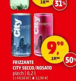 Penny Market FRIZZANTE CITY SECCO/ROSATO plech, 0,2 l nabídka