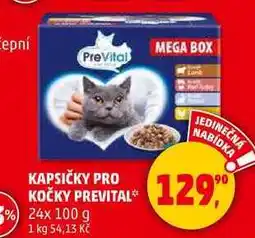 Penny Market KAPSIČKY PRO KOČKY PREVITAL, 24x 100 g nabídka