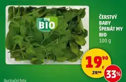 Penny Market ČERSTVÝ BABY ŠPENÁT MY BIO, 100 g nabídka