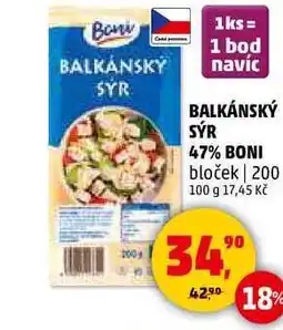 Penny Market BALKÁNSKÝ SÝR 47% BONI bloček, 200 g nabídka