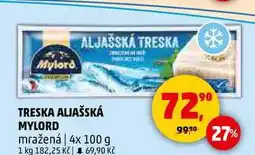 Penny Market TRESKA ALJAŠSKÁ MYLORD mražená, 4x 100 g nabídka