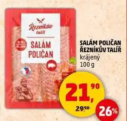 Penny Market SALÁM POLIČAN ŘEZNÍKŮV TALÍŘ krájený, 100 g nabídka