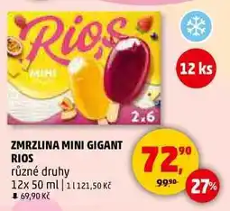 Penny Market ZMRZLINA MINI GIGANT RIOS různé druhy, 12x 50 ml nabídka