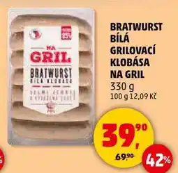 Penny Market BRATWURST BÍLÁ GRILOVACÍ KLOBÁSA NA GRIL, 330 g nabídka