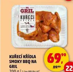 Penny Market KUŘECÍ KŘÍDLA SMOKY BBQ NA GRIL, 700 g nabídka