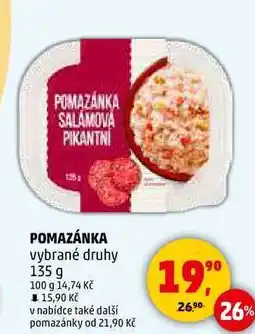 Penny Market POMAZÁNKA vybrané druhy, 135 g nabídka