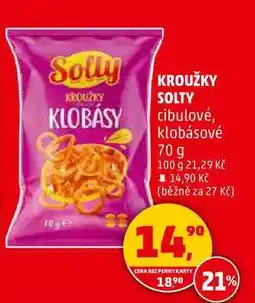 Penny Market KROUŽKY SOLTY cibulové, klobásové, 70 g nabídka