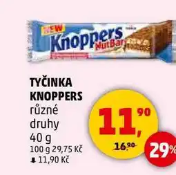 Penny Market TYČINKA KNOPPERS různé druhy, 40 g nabídka