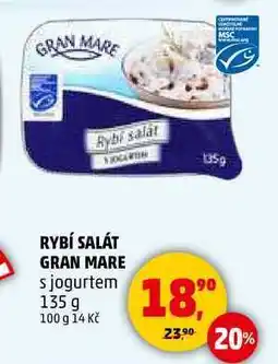 Penny Market RYBÍ SALÁT GRAN MARE s jogurtem, 135 g nabídka