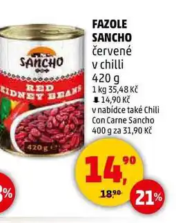Penny Market FAZOLE SANCHO červené v chilli, 420 g nabídka