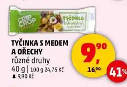 Penny Market TYČINKA S MEDEM A OŘECHY různé druhy, 40 g nabídka
