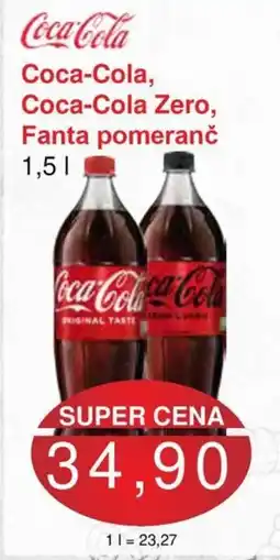 PLUS JIP Coca-Cola, Coca-Cola Zero, Fanta pomeranč nabídka