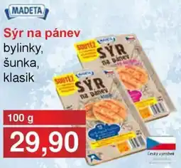 PLUS JIP MADETA Sýr na pánev bylinky, šunka, klasik nabídka