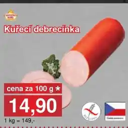 PLUS JIP Kuřecí debrecínka nabídka