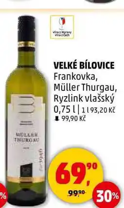 Penny Market VELKÉ BÍLOVICE Frankovka, 0,75 l nabídka
