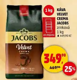 Penny Market JACOBS Velvet CREMA zrnková, 1 kg nabídka
