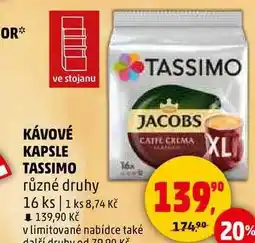 Penny Market KÁVOVÉ KAPSLE TASSIMO různé druhy, 16 ks nabídka