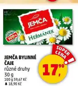 Penny Market JEMČA BYLINNÉ ČAJE různé druhy, 30 g nabídka