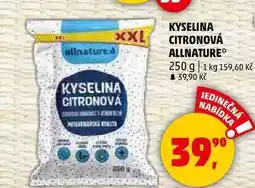 Penny Market KYSELINA CITRONOVÁ ALLNATURE, 250 g nabídka