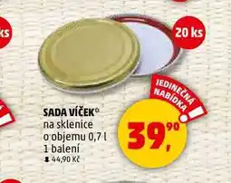 Penny Market SADA VÍČEK na sklenice o objemu 0,7, 1 balení nabídka