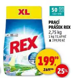Penny Market PRACÍ PRÁŠEK REX, 2,75 kg nabídka