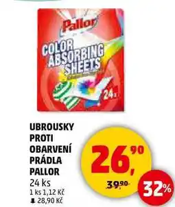 Penny Market UBROUSKY PROTI OBARVENÍ PRÁDLA PALLOR, 24 ks nabídka