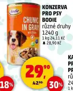 Penny Market KONZERVA PRO PSY BODIE různé druhy, 1240 g nabídka