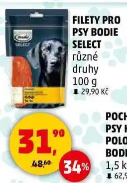 Penny Market FILETY PRO PSY BODIE SELECT různé druhy, 100 g nabídka
