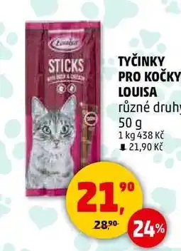 Penny Market TYČINKY PRO KOČKY LOUISA různé druhy, 50 g nabídka