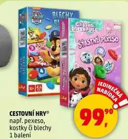 Penny Market CESTOVNÍ HRY např. pexeso, kostky či blechy, 1 balení nabídka
