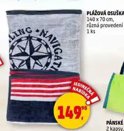 Penny Market PLÁŽOVÁ OSUŠKA 140 x 70 cm, různá provedení, 1 ks nabídka