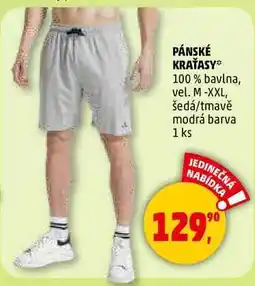 Penny Market PÁNSKÉ KRAŤASY 100% bavlna, vel. M-XXL, šedá/tmavě modrá barva, 1 ks nabídka