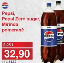 PLUS JIP Pepsi, Pepsi Zero sugar, Mirinda pomeranč nabídka
