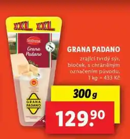 Lidl Milbona GRANA PADANO nabídka