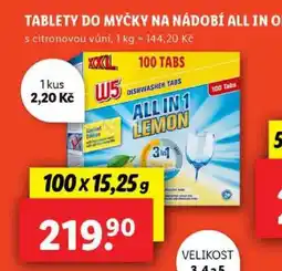 Lidl TABLETY DO MYČKY NA NÁDOBÍ ALL IN ONE nabídka