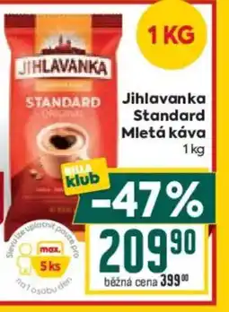 Billa Jihlavanka Standard Mletá káva nabídka