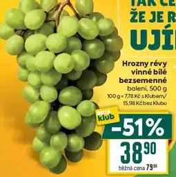 Billa Hrozny révy vinné bílé bezsemenné nabídka