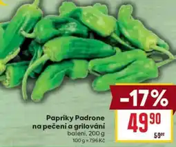 Papriky Padrone na pečení a grilování