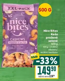 Billa Nice Bites Kešu pražené solené nabídka