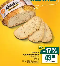 Billa Kvasko Kukuřičný chléb z naší pece nabídka