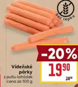 Billa Vídeňské párky nabídka