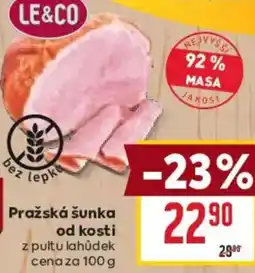 Billa Pražská šunka od kosti nabídka